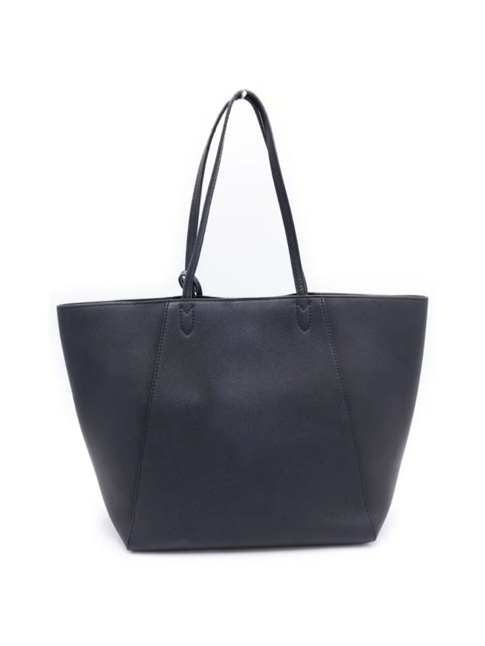 Louis Vuitton Lockme Cabas Tote Black Leather Silver